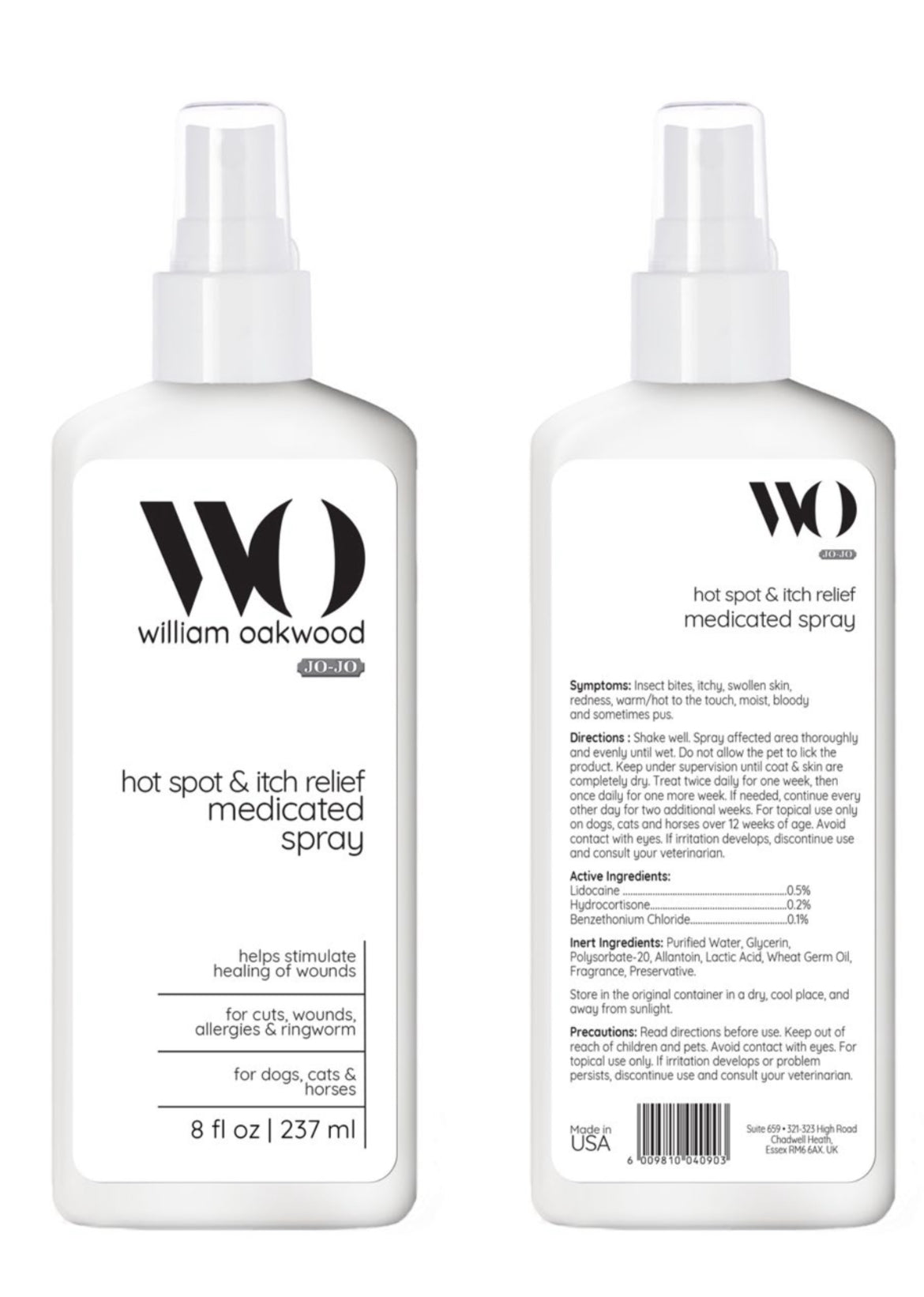 William Oakwood hot spot & itch relief medicated spray
