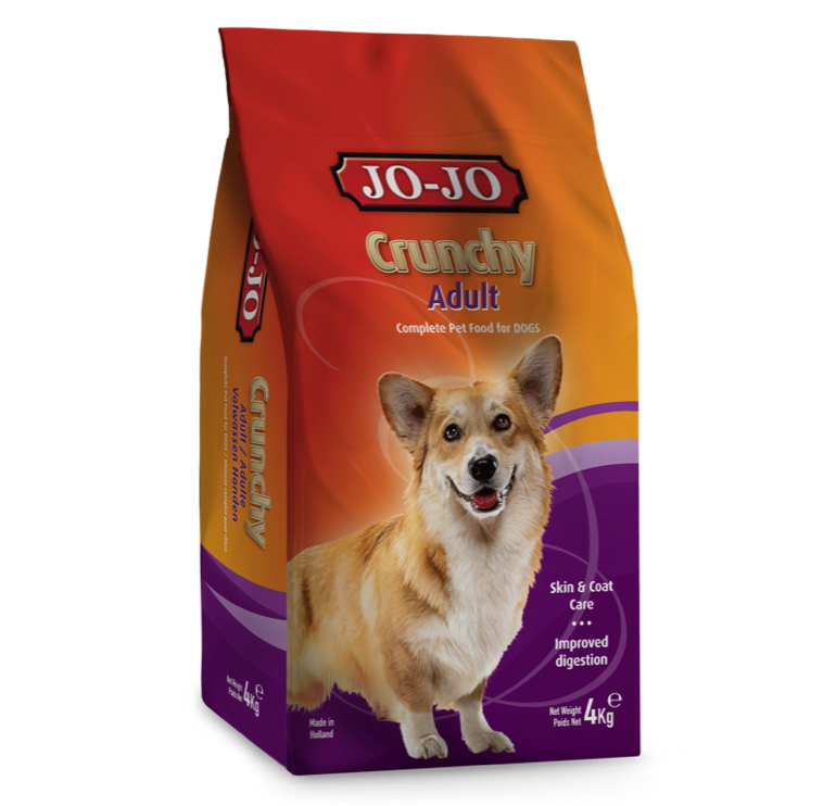 JOJO Crunchy Adult dog food for adult dogs. Best dog food in Nigeria. Best pet food in Nigeria. Dry dog food. JOJO crunchy adult kibble dog food.