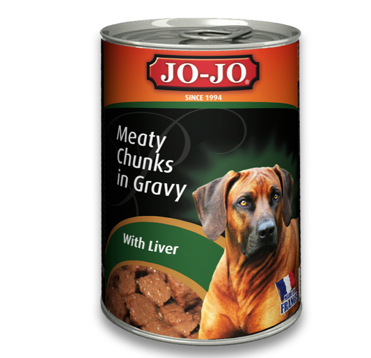 JOJO Premium Adult Liver dog food 24 x 400g